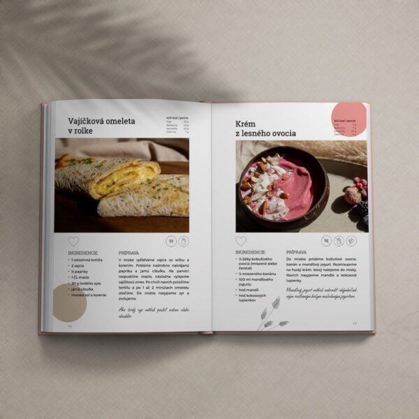Ukážka receptov z knihy Moje ráno - Vajíčková omeleta a Chutný krém z lesného ovocia